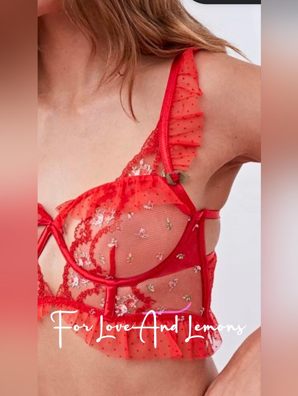 For Love And Lemons Red Rouge Bustier